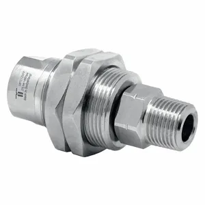 MOSMATIC 33.153 Rotary Union, Straight, Nickel-Plated Brass, 1 Passages, 3/8 Inch Nptm Rotating Shaft | CT3VHM 45NF30