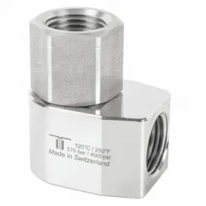 MOSMATIC 43.458 Rotary Union, Elbow, Nickel-Plated Brass, 1 Passages, 1/2 Inch Nptf Rotating Shaft | CT3VGB 45NF60