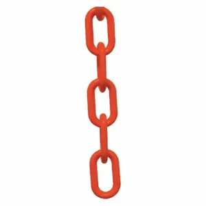 MR. CHAIN 51012-25 Plastic Cha Inch, Outdoor or Indoor, 2 Inch Size Size, 25 ft Length, Orange | CT3WYX 55EC66