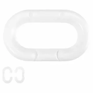 MR. CHAIN 30701-10 Chain Link, Outdoor or Indoor, 1 1/2 Inch Size, White, Plastic | CT3WUV 490Z97