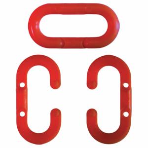 MR. CHAIN 30705-10 Chain Link, Outdoor or Indoor, 1 1/2 Inch Size, Red, Plastic, 10 Pack | CT3WUU 490Z99