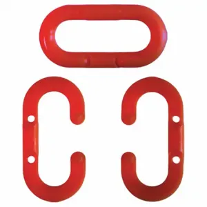 MR. CHAIN 30705-10 Chain Link, Outdoor or Indoor, 1 1/2 Inch Size, Red, Plastic, 10 Pack | CT3WUU 490Z99