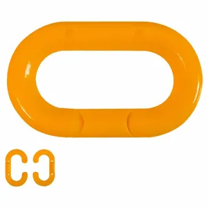 MR. CHAIN 51712-10 Chain Link, Outdoor or Indoor, 2 Inch Size, Orange, Plastic | CT3WVM 491A12