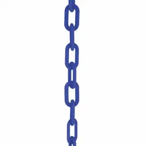 MR. CHAIN 50006--50 Plastic Cha Inch, Outdoor or Indoor, 2 Inch Size Size, 50 ft Length, Blue | CT3WZG 52YC04