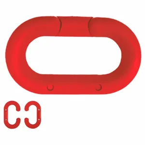 MR. CHAIN 50705-10 Chain Link, Outdoor or Indoor, 2 Inch Size, Red, Plastic, 10 Pack | CT3WVC 491A05