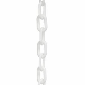 MR. CHAIN 51001-100 Plastic Cha Inch, Outdoor or Indoor, 2 Inch Size Size, 100 ft Length, White | CT3WYF 52YA83