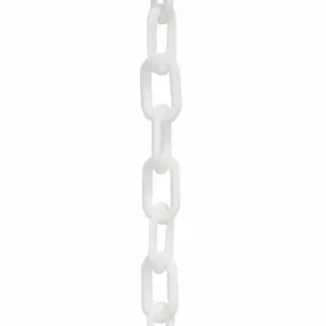 MR. CHAIN 51001-100 Plastic Cha Inch, Outdoor or Indoor, 2 Inch Size Size, 100 ft Length, White | CT3WYF 52YA83