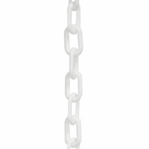 MR. CHAIN 51001-50 Plastic Cha Inch, Outdoor or Indoor, 2 Inch Size Size, 50 ft Length, White | CT3WZM 52YA82