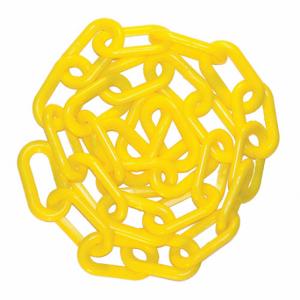 MR. CHAIN 51002-50 Plastic Cha Inch, Outdoor or Indoor, 2 Inch Size Size, 50 ft Length, Yellow | CT3WZP 49DM75