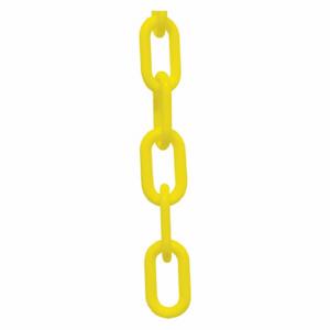 MR. CHAIN 51002-25 Plastic Cha Inch, Outdoor or Indoor, 2 Inch Size Size, 25 ft Length, Yellow | CT3WZE 55EC62