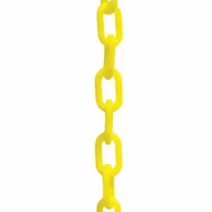 MR. CHAIN 51002-50 Plastic Cha Inch, Outdoor or Indoor, 2 Inch Size Size, 50 ft Length, Yellow | CT3WZN 52YA85