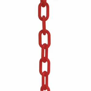 MR. CHAIN 51005-100 Plastic Cha Inch, Outdoor or Indoor, 2 Inch Size Size, 100 ft Length, Red | CT3WYC 52YA92