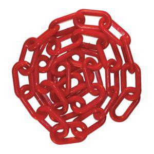 MR. CHAIN 51005-50 Plastic Cha Inch, Outdoor or Indoor, 2 Inch Size Size, 50 ft Length, Red, Polyethylene | CT3WZH 49DM78