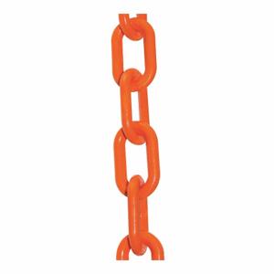 MR. CHAIN 51012-50 Plastic Cha Inch, Outdoor or Indoor, 2 Inch Size Size, 50 ft Length, Safety Orange | CT3WZL 52YA97