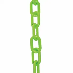 MR. CHAIN 51014-100 Plastic Cha Inch, Outdoor or Indoor, 2 Inch Size Size, 100 ft Length, Safety Green | CT3WYD 52YC02