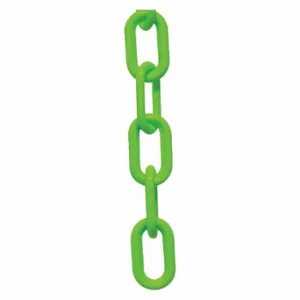 MR. CHAIN 51014-25 Plastic Cha Inch, Outdoor or Indoor, 2 Inch Size Size, 25 ft Length, Green | CT3WYV 55EC67