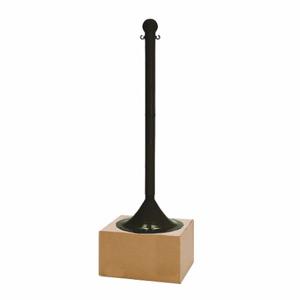 MR. CHAIN 93503 Light Duty Stanchion, Outdoor or Indoor, 2 Inch Size Post Dia, 41 Inch Height, Black | CT3WXH 52YA63