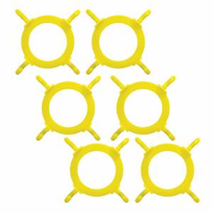 MR. CHAIN 97402-6 Cone Connector, Outdoor Or Indoor/Traffic Control, 5 Inch Size, Yellow, Polyethylene, 6 PK | CT3WWH 484P81