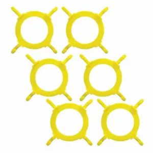 MR. CHAIN 97402-6 Cone Connector, Outdoor Or Indoor/Traffic Control, 5 Inch Size, Yellow, Polyethylene, 6 PK | CT3WWH 484P81