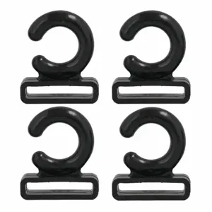 MR. CHAIN 97603-HOOK4 C-Hook, Outdoor or Indoor, 2 Inch Size, Black, UV Inhibited Polyethylene, 4 Pack | CV4QLU 484P87