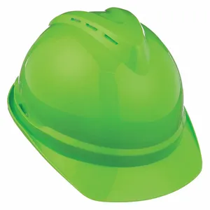 MSA 10035212 Cap, Vented, 4 Point, Ratchet, Lime Green | CJ7PBC