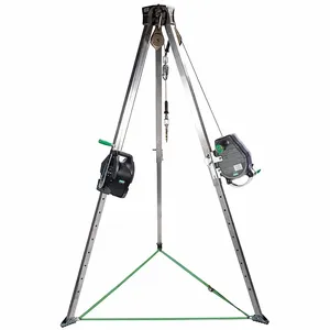 MSA 10163033 Tripod, 65 ft. Winch, 50 ft. Size, Stainless Steel | CJ7YRM