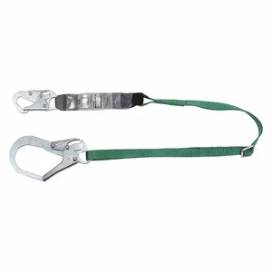 MSA 10191757 Energy-Absorbing Lanyard, Large Snap Hook, Adjustable, Single, 6 ft. Length, ANSI | CJ7QDV