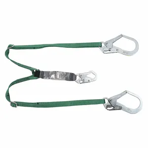 MSA 10191758 Twin Leg Lanyard, 6 ft. With Large Snap Hooks | CJ7YUF