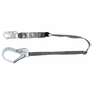 MSA 10193124 Energy-Absorbing Lanyard, Small Snap Hook, Fixed, Single, 3 ft. Length, ANSI | CJ7QEA