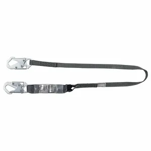 MSA 10193125 Energy-Absorbing Lanyard, Small Snap Hook, Fixed, Single, 4 ft. Length, ANSI | CJ7QEB