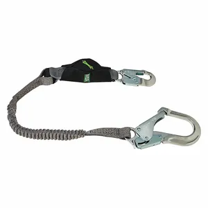 MSA 10193554 Energy-Absorbing Lanyard, Stretch Large Aluminum Snap, 6 ft. Length, Single, ANSI | CJ7QED