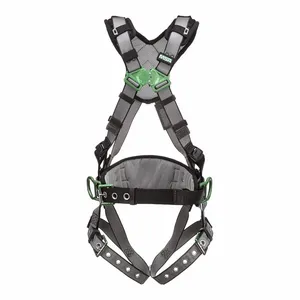 MSA 10195151 Harness, Const, Super Extra Large, Back And Hip D Ring, Tongue Buckle, Shoulder Pad | CJ7RPW