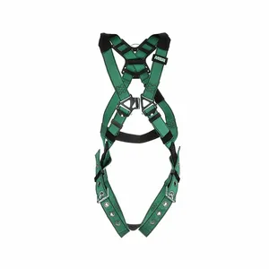 MSA 10197217 Harness, Super Extra Large, Back, Hip D Ring, Tongue Buckle, Green | CJ7TEZ