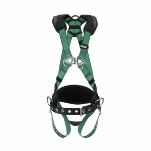 MSA 10197364 Harness, Con, Standard, Back, Tongue Buckle, Green, Pd | CJ7TDL