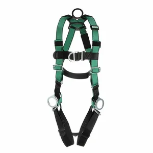 MSA 10197437 Harness, Extra Large, Back, Chest D Ring, Qwik-Fit, Green | CJ7TDN