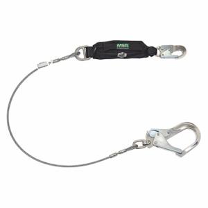 MSA 10213785 Shock-Absorbing Lanyard, Shock Pack, Aluminum Snap Hook, Aluminum Snap Hook | CT3XJJ 60GU51