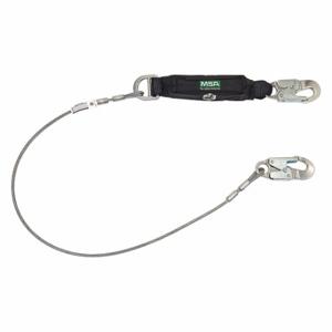 MSA 10213787 Shock-Absorbing Lanyard, Shock Pack, Aluminum Snap Hook, Aluminum Snap Hook | CT3XJK 60GU53