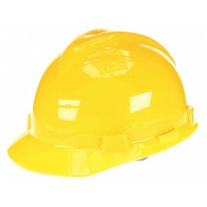 MSA 473285 Hard Hat Front Brim Slotted Pinlock Yellow | AF4FPN 8UWM3
