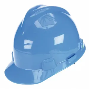 MSA 477478 Hard Hat Front Brim Slotted 4 Point Ratchet Blue | AD2JJW 3PUR1