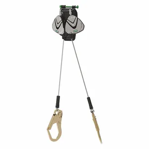 MSA 63162-00F Personal Fall Limiter, Cable, 8 ft. Line Length, Twin Leg, 36CL, Ansi | CJ7VYN