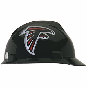 MSA 818385 NFL Hard Hat, Front Brim Head Protection, ANSI Classification Type 1, Class E, Black | CT3XGV 4VP35
