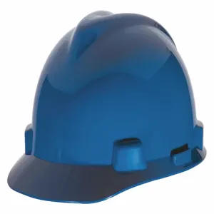 MSA C217092 Hard Hat, Front Brim, 6 1/2 Inch To 8 Inch Size, Polyethylene, Blue | CH6NPE 499L46