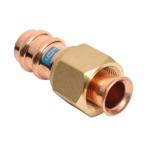 MUELLER STREAMLINE RP15729 Refrigeration Press Fitting, Copper, Press-Fit X Flare, 3/4 X 3/4 Inch Copper Tube Size | CP2HJR 787WP3