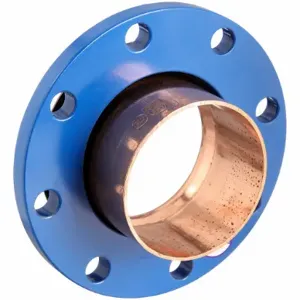 MUELLER STREAMLINE W 02149NL Copper Flange, Wrot Copper, Cup X Flange, 6 Inch Copper Tube Size, For 6 1/8 Inch Tube Od | CU4TLE 788GR8