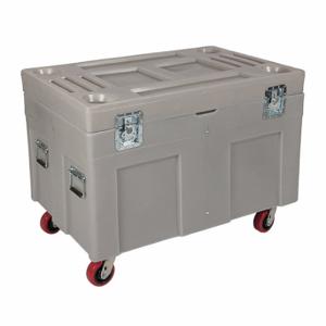 MYTON INDUSTRIES SC4534-H5 GRAY Storage Cart, 112.2 gal, 30 Inch x 45 Inch x 34 Inch, Gray, Plastic, Spring Loaded Handle | CT3XNR 8ZJT8