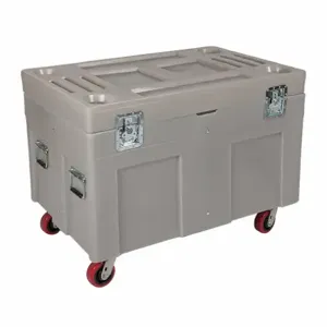 MYTON INDUSTRIES SC4534-H5 GRAY Storage Cart, 112.2 gal, 30 Inch x 45 Inch x 34 Inch, Gray, Plastic, Spring Loaded Handle | CT3XNR 8ZJT8