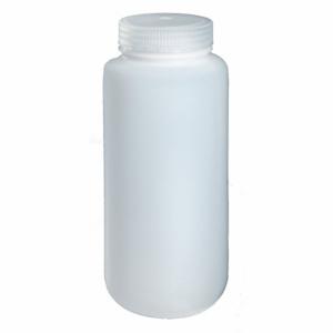NALGENE PLA-03177 Bottle, 32 oz Labware Capacity - English, HDPE, Includes Closure, Polypropylene, Wide | CT3XPM 56GW68