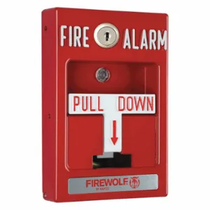 NAPCO FWC-CNV-PULLK Fire Pull Station, Marked Fire, Smooth, Surface, 4 Inch Dp, 5 1/2 Inch Length, Key | CT3XUK 54TT20