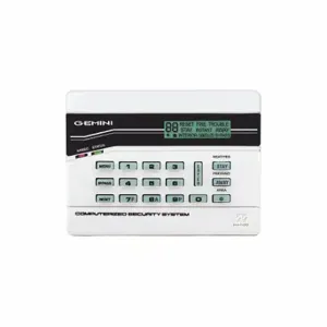 NAPCO GEM-K4RF Intrusion System Digital Keypads, LED, Stay/Away Buttons, Integral Zone Expander | CT3XTY 54TR36