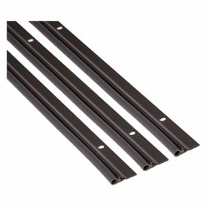 NATIONAL GUARD 160SDKB-36x84 Weatherstrip, Hollow Bulb, Silicone, 10 Deg F, Aluminum, Black, 7/8 Inch Flange Height | CT3ZQD 45AD84